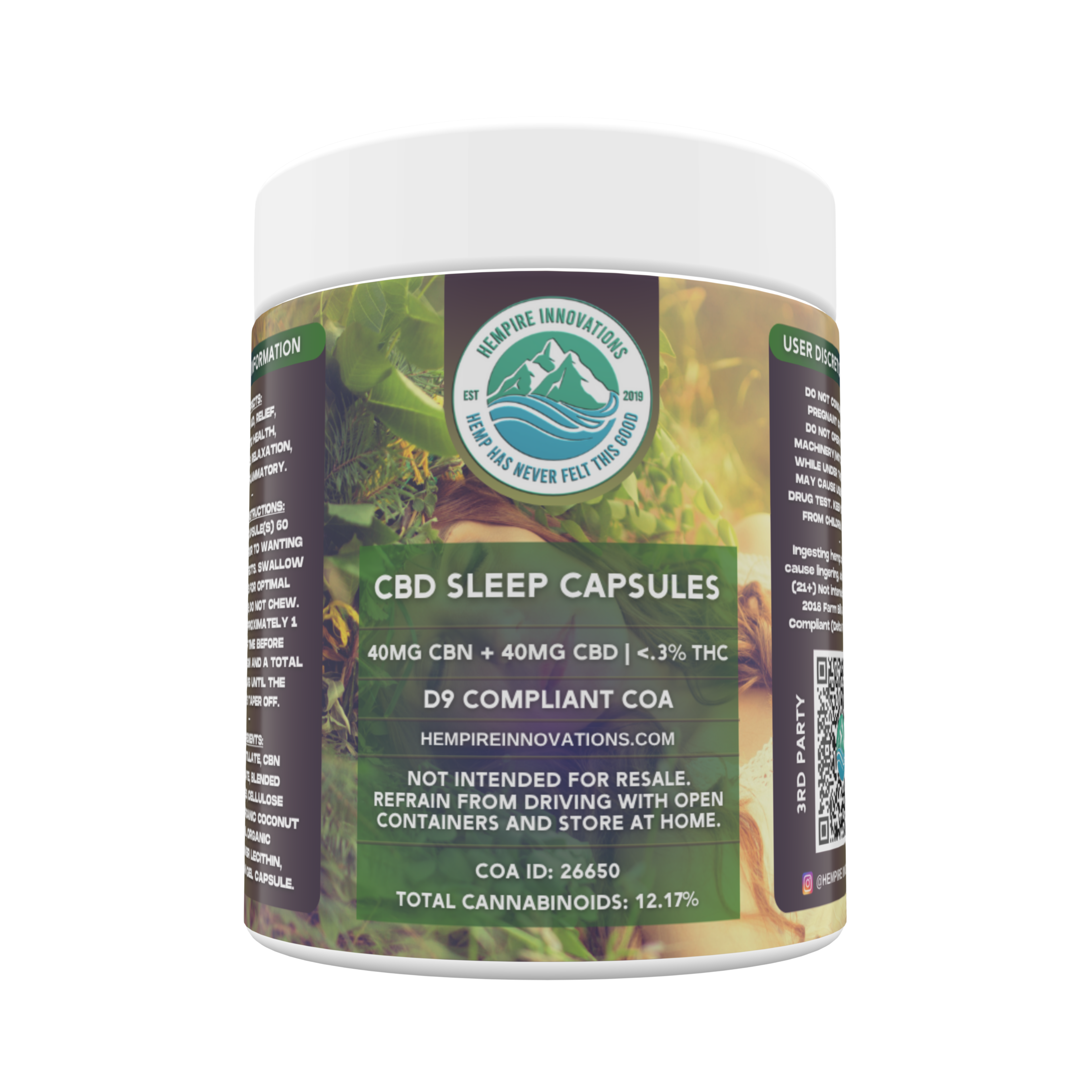 CBD Sleep Capsules | CBN Wilmington NC Delivery Pickup | Online