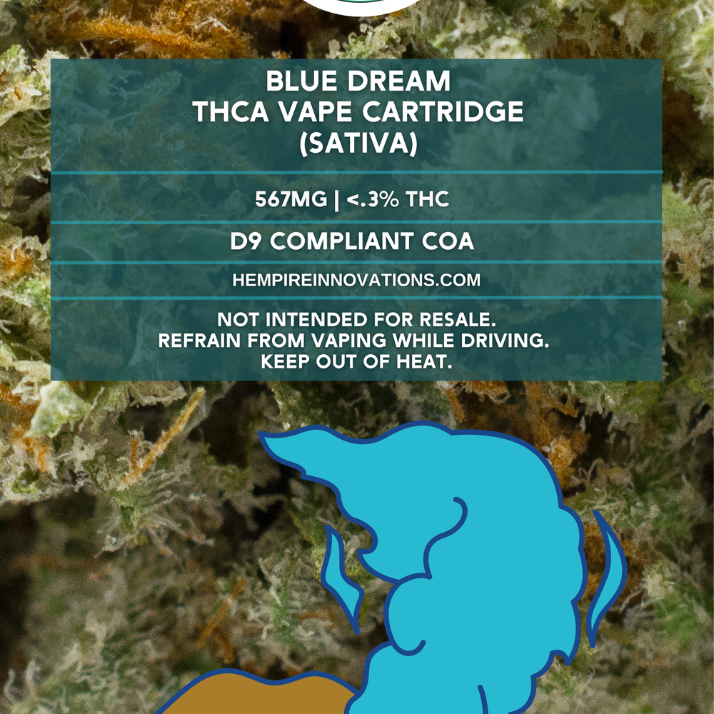 
                  
                    Blue Dream THCa Vape CartCard Front
                  
                