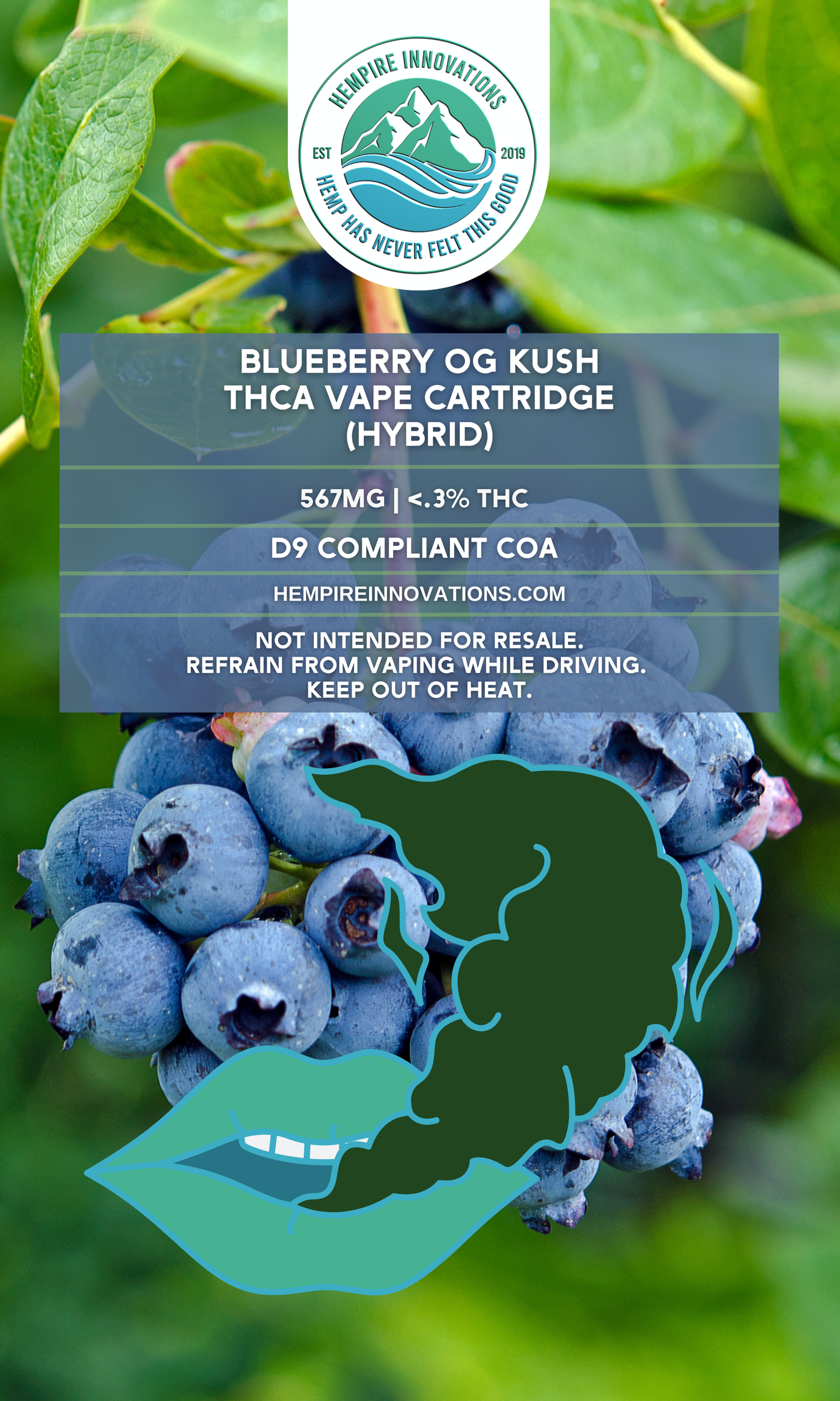 Blueberry OG Kush THCa Vape CartCard