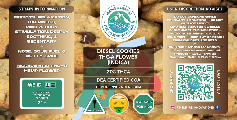 
                  
                    THCa Flower | Diesel Cookies - Indica THC-A Strain
                  
                