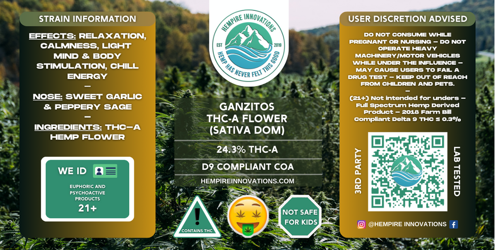 THCa Flower | Ganzitos - Sativa Dominant THC-A Strain