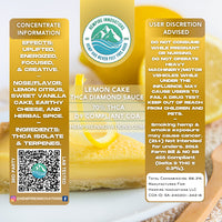 Lemon Cake THCa Diamonds Sauce Label | THCa Wax Concentrate | Delivery Pickup Shipping