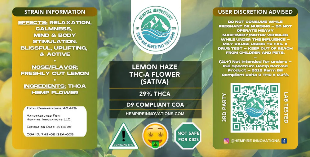
                  
                    Exotic THCa Flower | Lemon Haze - Sativa THC-A Strain
                  
                