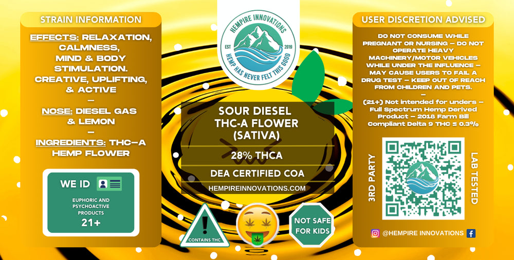
                  
                    THCa Flower | Sour Diesel - Sativa THC-A Strain
                  
                