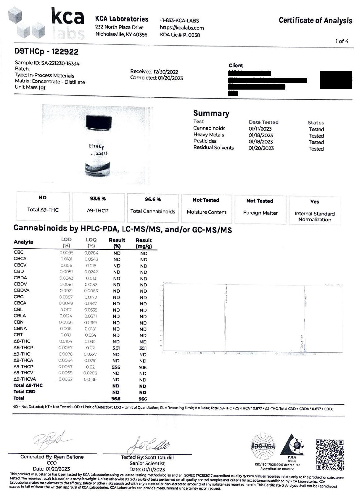 
                  
                    DEA 3rd-party lab test certificate proving compliance with a Delta-9 THC level below 0.3% by dry weight
                  
                