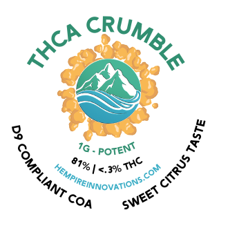 THCaCrumble Puck Label