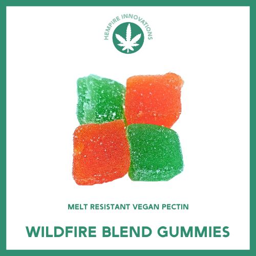 
                  
                    Close-up of Wildfire Blend Gummies coated in semi-sour sugar
                  
                