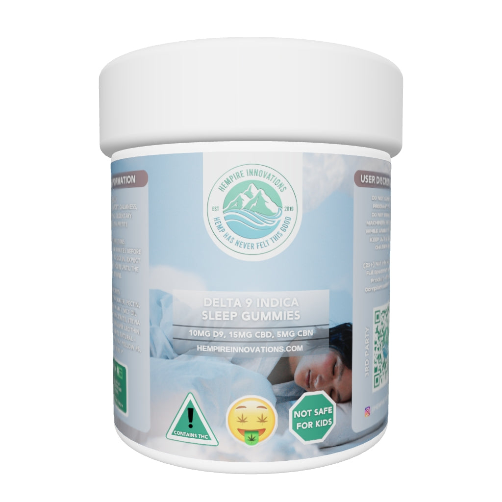How Much Indica Gummies For Sleep Delta 9 Sleep THC Gummies | CBN + CBD for Sleep | Wilmington NC D9
