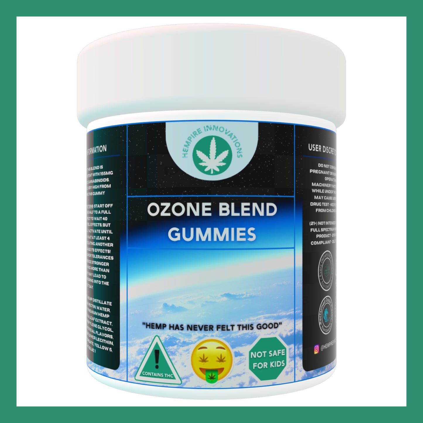 Ozone THC Gummies Jar | Delta 8 Delta 9 THCp CBD & More | Hempire Innovations
